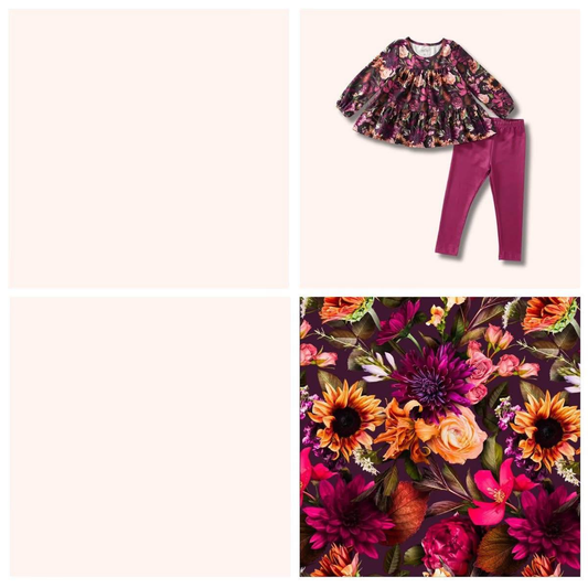 Pants Set - Crimson Garden
